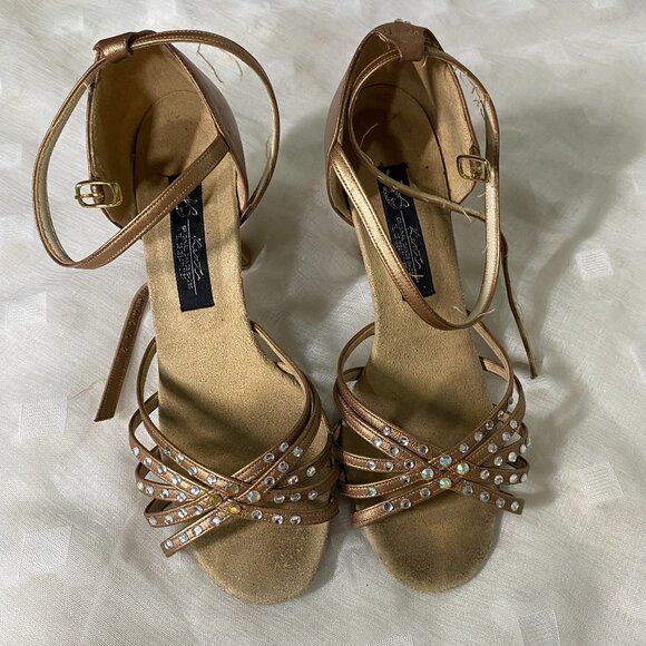 Dance Shoes Women  Dancing High Heel Sparkly Salsa Bachata Latin - Picture 1 of 6